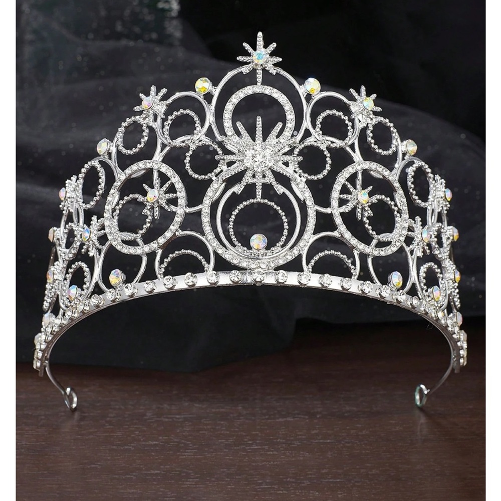 NEW Elegant Silver Tiara crown Glinda Wicked